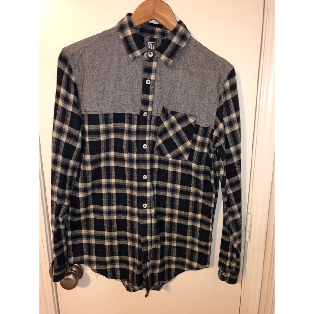 Black and Gray Plaid Flannel
